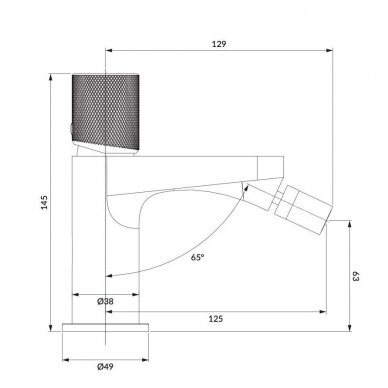 Braižyto vario spalvos bidė maišytuvas Omnires Contour CT8020CPB 1