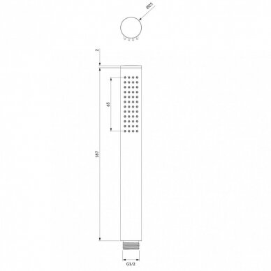 Braižyto vario spalvos dušo galvutė Omnires Contour CONTOUR-RCPB 1