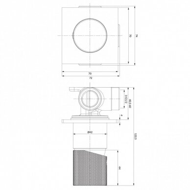 Braižyto vario spalvos dušo maišytuvas Omnires Contour CT8045CPB 1