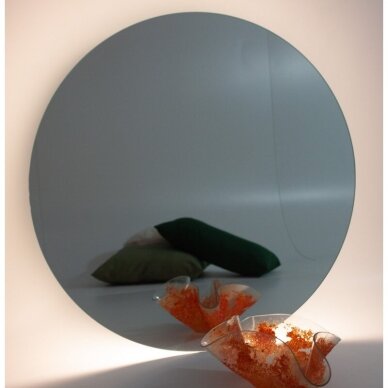 Apvalus veidrodis su dekoratyviu LED apšvietimu 80 cm (šiltas apšvietimas 3000K) 2