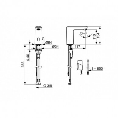 Bekontaktis praustuvo maišytuvas Oras Electra 9200FZ (su Bluetooth) 1