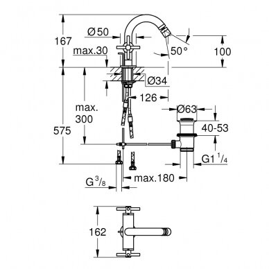 Bidė maišytuvas Grohe ATRIO 24027003 1