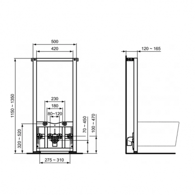 BIDĖ RĖMAS IDEAL STANDARD PROSYS - R016267 1