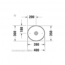 Duravit Cape Cod pastatomas praustuvas 400x360mm