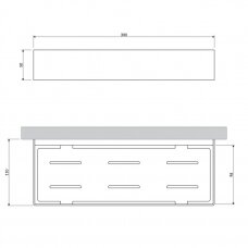 Chromo spalvos dušo lentynėlė Omnires Uni UN10335CR 30 x 5 x 11 cm