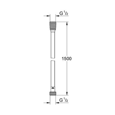 Dušo žarna Grohe Silverflex 1500 mm 1