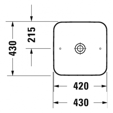 Duravit Cape Cod pastatomas praustuvas 430x430mm 1