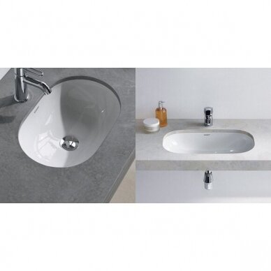 Duravit D-Code iš apačios montuojamas praustuvas 495x290