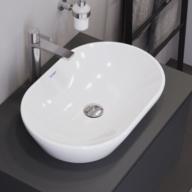 Duravit D-Neo pastatomas ant stalviršio praustuvas 600x400