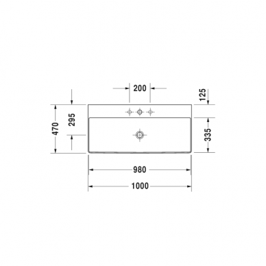 Duravit DuraSquare praustuvas 1000x470 (keraminis dangtelis komplekte) 1