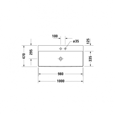 Duravit DuraSquare praustuvas 1000x470 (keraminis dangtelis komplekte) 2