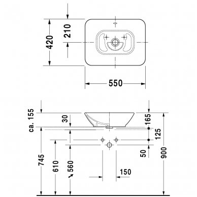 Duravit Me by Starck pastatomas praustuvas 550x420 2