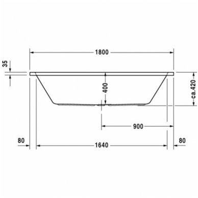 Duravit vonia D-Code 1800x800 2