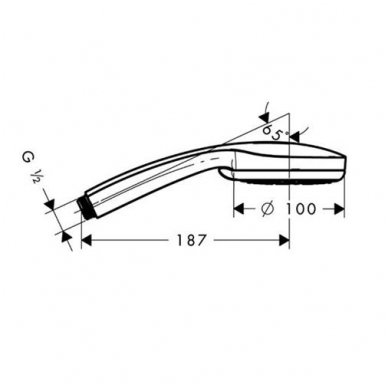 Dušo galvutė Hansgrohe Croma 100 Vario 1