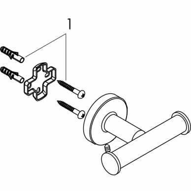 Dvigubas rankšluosčių kabliukas Hansgrohe Logis Universal 2