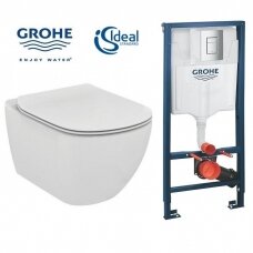 Grohe 3 in 1 potinkinio unitazo rėmo ir Ideal Standard TESI Aquablade unitazo komplektas