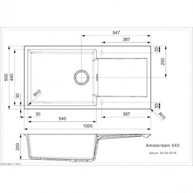 Granitinė plautuvė Reginox Amsterdam 540 1