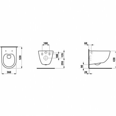 Grohe 3 in 1 rėmo ir klozeto Laufen Pro Rimless su Slim Soft close dangčiu komplektas 7