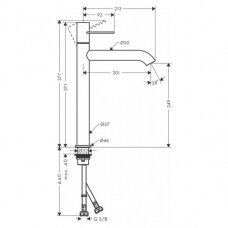 Hansgrohe Axor Uno 250 maišytuvas praustuvui