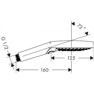 Hansgrohe Raindance Select S120 3jet rankinio dušo galva (baltos/chromo spalvos) 1