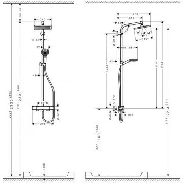 Hansgrohe Crometta E 240 termostatinė lietaus dušo sistema 9