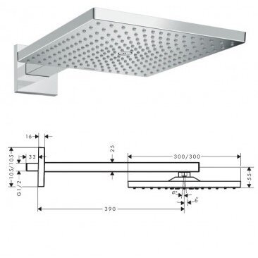 Hansgrohe Raindance Select S potinkinis termostatinis dušo komplektas 5