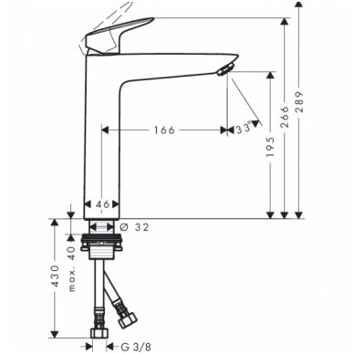 Hansgrohe Logis 190 praustuvo maisytuvas 5