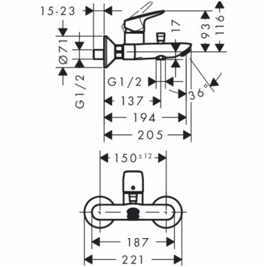 Hansgrohe Logis vonios maišytuvas 2