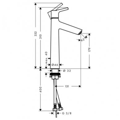 Hansgrohe maišytuvas praustuvui Talis S 190 2