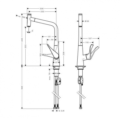 Hansgrohe Metris Select 320 maišytuvas plautuvei 2