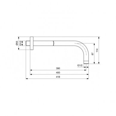 Ideal Standard Ceratherm T100 potinkinės termostatinės sistemos komplektas, chromas 5