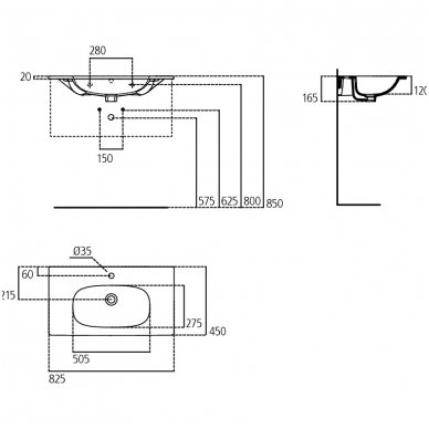 Ideal Standard Tesi pakabinamas/baldinis praustuvas 12