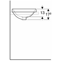 Įleidžiamas apvalus praustuvas Geberit Variform 40cm 2