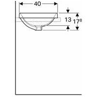 Įleidžiamas elipsės formos praustuvas Geberit Variform 60cm 2