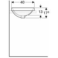 Įleidžiamas ovalus praustuvas Geberit Variform 50cm 3