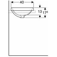 Įleidžiamas ovalus praustuvas Geberit Variform 55cm 4