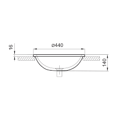 Įleidžiamas praustuvas PAA Round In ⌀46cm 3