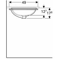 Iš apačios montuojamas stačiakampis praustuvas Geberit Variform 50 cm (500.766.01.2) 2