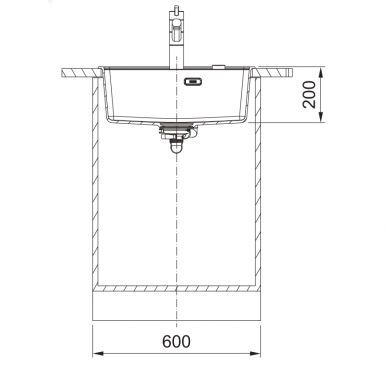 Iš viršaus montuojama juoda granitinė plautuvė Franke MRG 610-52 A 2