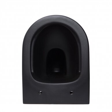 ISVEA DUREZZA potinkinis wc rėmas su juodu matiniu SOTTI mygtuku ir juodu matiniu klozetu SAT Infinitio Compact Rimless 3