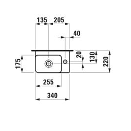 Laufen Val pakabinamas praustuvas 340x220 mm, 15280 1