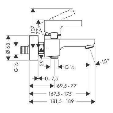 Maišytuvas voniai Hansgrohe Metris S 1