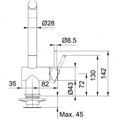 Maišytuvas plautuvei Franke Active-Plus, Copper spalvos 2