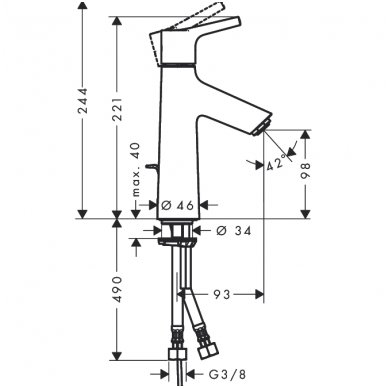 Maišytuvas praustuvui Hansgrohe Talis S 100 1