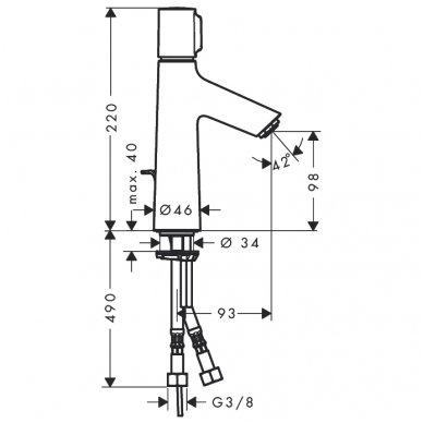 Maišytuvas praustuvui Hansgrohe Talis Select S 100 1