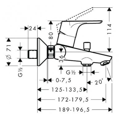 Maišytuvas voniai Hansgrohe Focus E2 1