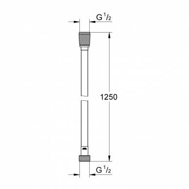 Matinės aukso spalvos Grohe Silverflex 1,25 m dušo žarna 1