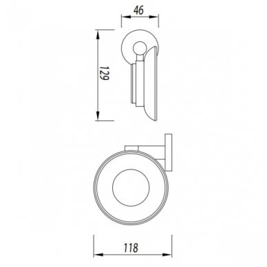 Muilinė su juodu laikikliu Omnires Modern Project MP60420BL 1