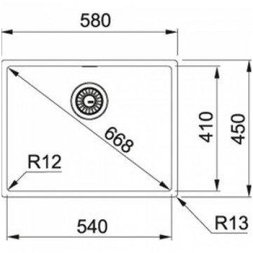 Nerūdijančio plieno plautuvė Franke BOX BXX 210/110-54 2