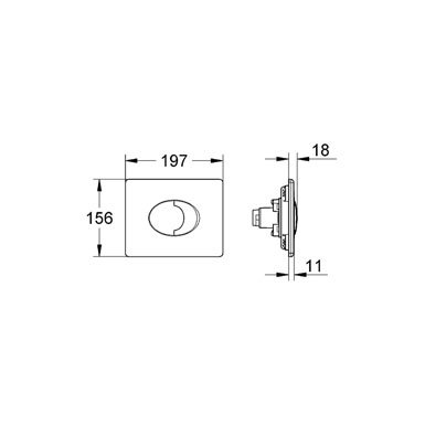 Nuleidimo mygtukas Grohe Skate Air, matinis chromas 1